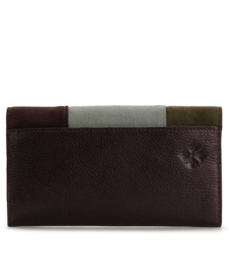 Patricia Nash Teressa Suede Patchwork Snap Wallet