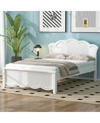 Streamdale Furniture Twin Size Wood Platform Bed with Headboard