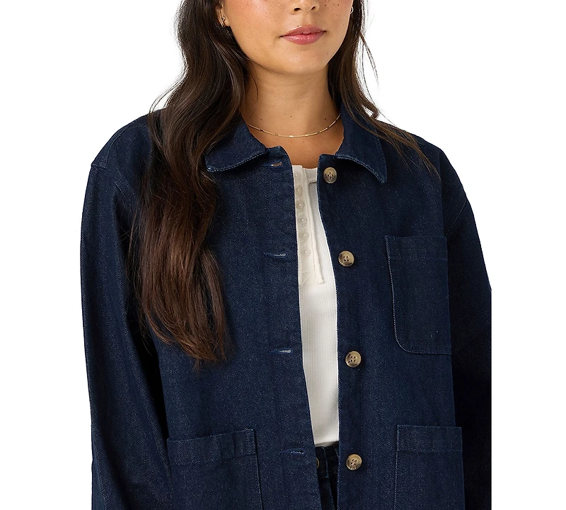 O'Neill Women's Originals Button-Front Cotton Denim Jacket