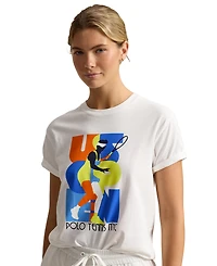 Polo Ralph Lauren Women's Us Open Graphic Crewneck Jersey T-Shirt