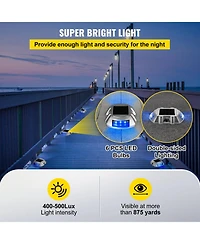 Vevor Driveway Lights, Solar Driveway Lights 24-Pack, Dock lights with Switch, in Blue