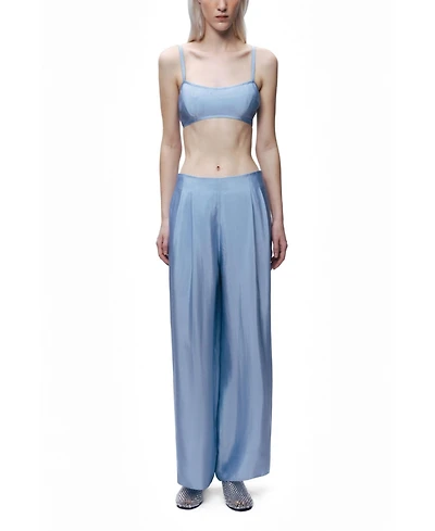 Nocturne Women's Wide Leg Pleat Front Trousers