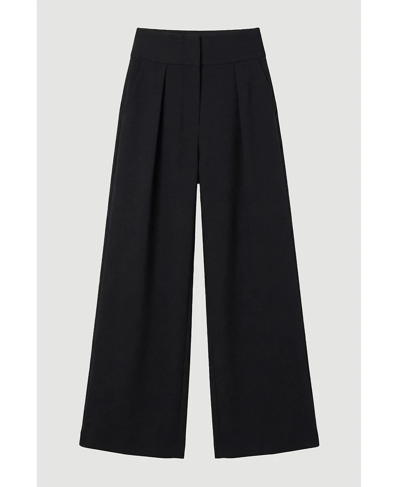 Karen Millen Women's High-Waisted Wide-Leg Trouser