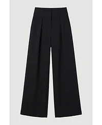 Karen Millen Women's High-Waisted Wide-Leg Trouser
