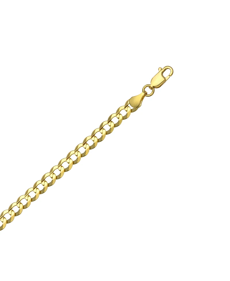 Italian Gold Solid Curb Chain 20" Necklace in 10k Yellow Gold