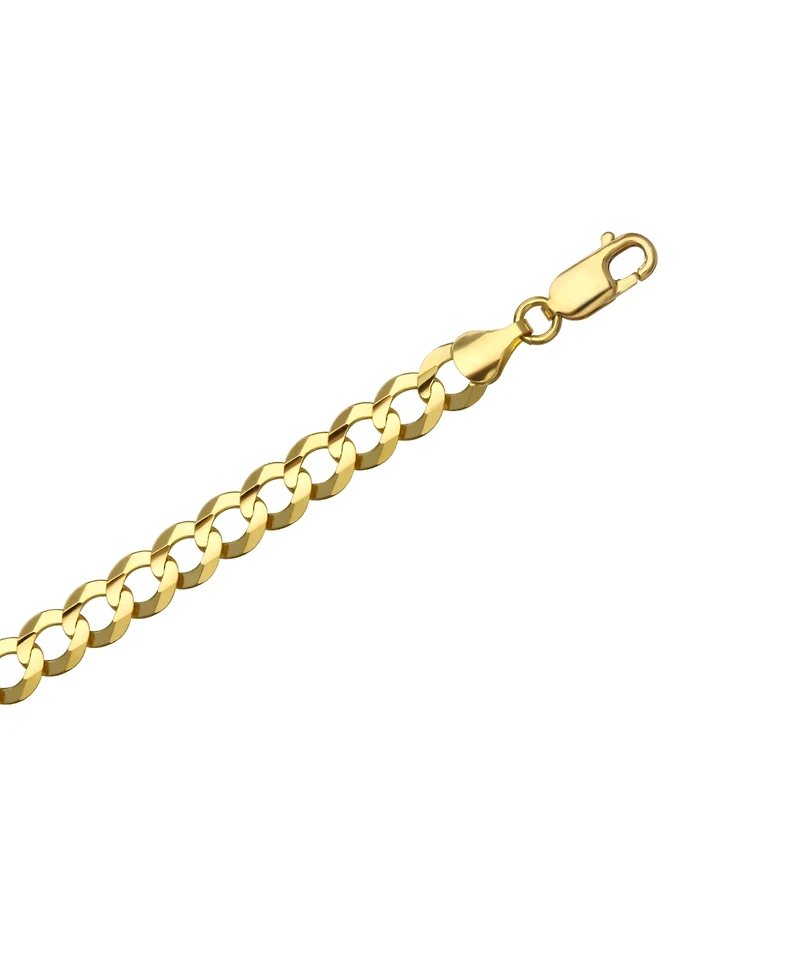 Italian Gold Solid Curb Chain 22" Necklace in 10k Yellow Gold