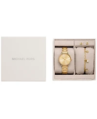 Michael Kors Women's Pyper Two-Hand Gold-Tone Stainless Steel Watch 32mm