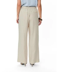 Masai Copenhagen Women's Mapippie Linen-Blend Pinstripe Wide-Leg Trousers