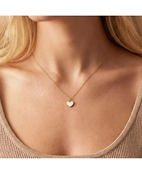 The Lovery Mini Pearl Single Heart Necklace 14K Gold