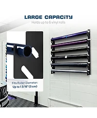 Yescom Vinyl Rolls Holder Storage Rack Wall Mount for Car Wrap Transfer Paper Wallpaper