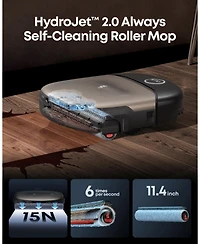 eufy Robot Vacuum and Mop Combo S2 Omni, 30,000 Pa, AeroTurbo 2.0 Long-Lasting Suction,99.99% Germ Removal