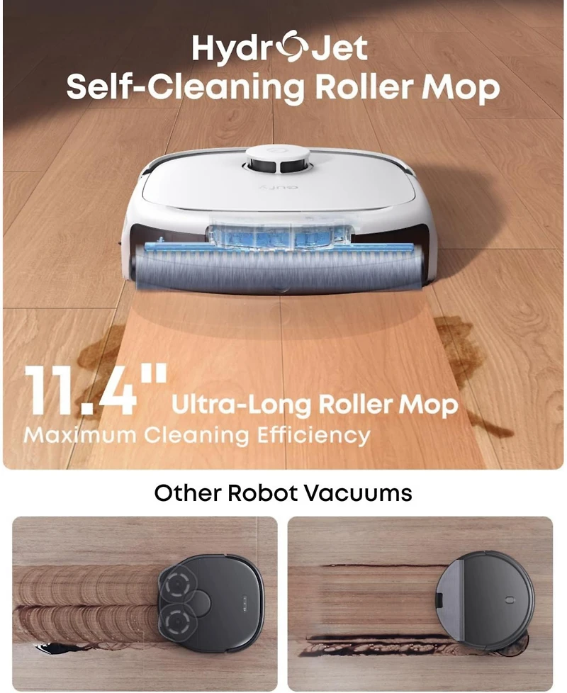 eufy All-in-One Robot Vacuum and Mop Combo E25 with Official Replacement Parts Kit,20,000 Pa Turbo Suction