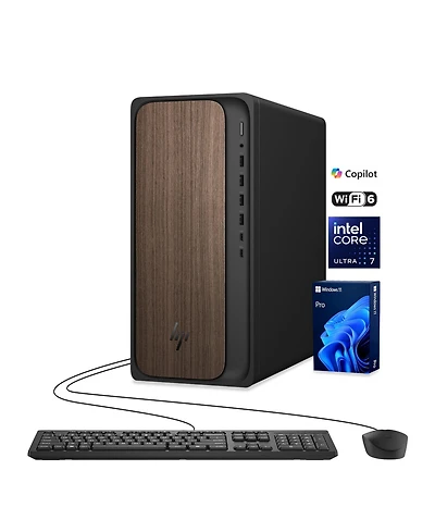 Hp OmniDesk M03 Business Desktop, Core Ultra 7 265, Intel Graphics, 64GB DDR5, 4TB Ssd, Wi-Fi 6, Wired Kb and Mouse, Win11 Pro