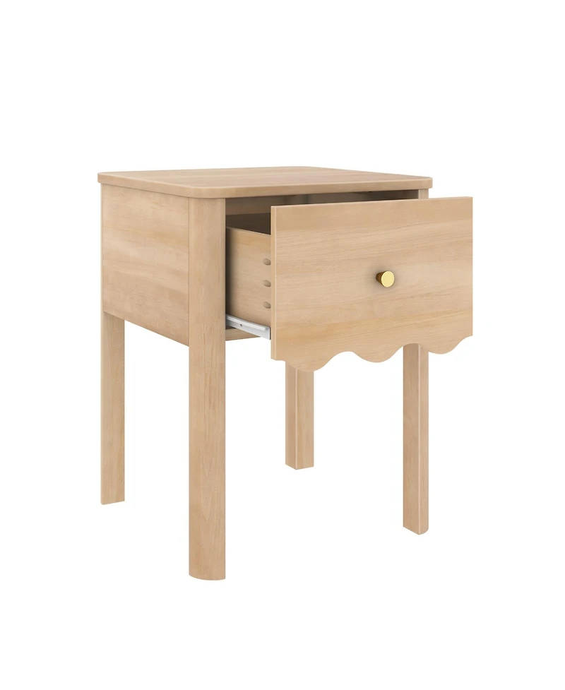 Plank+Beam Sutton 1 Drawer Nightstand, 18 x 18, Blonde