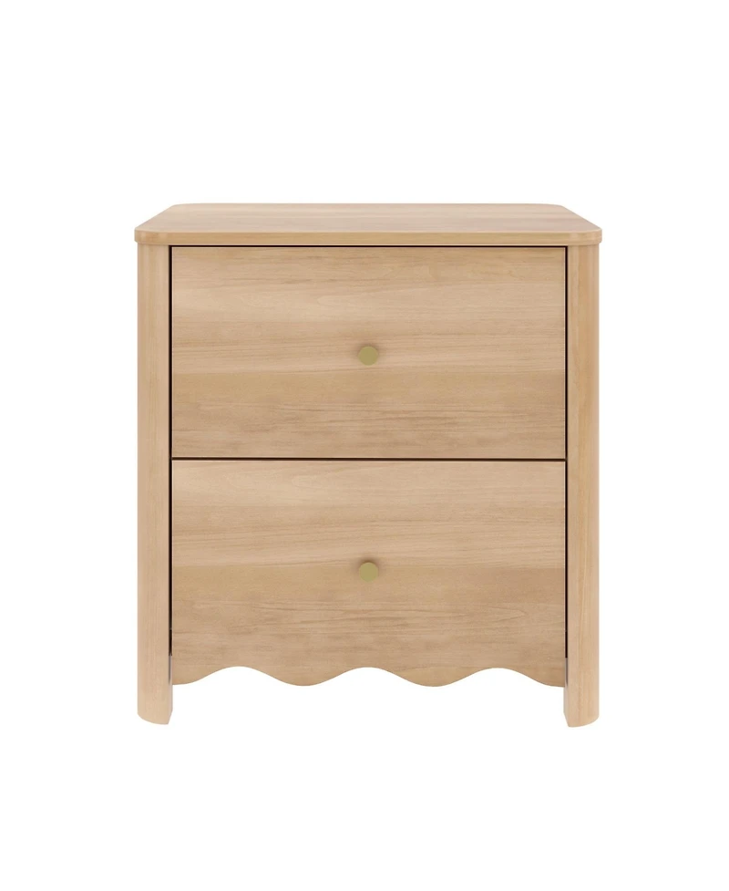 Plank+Beam Sutton 2 Drawer Nightstand, 24 x 18, Blonde