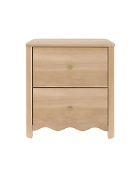Plank+Beam Sutton 2 Drawer Nightstand, 24 x 18, Blonde