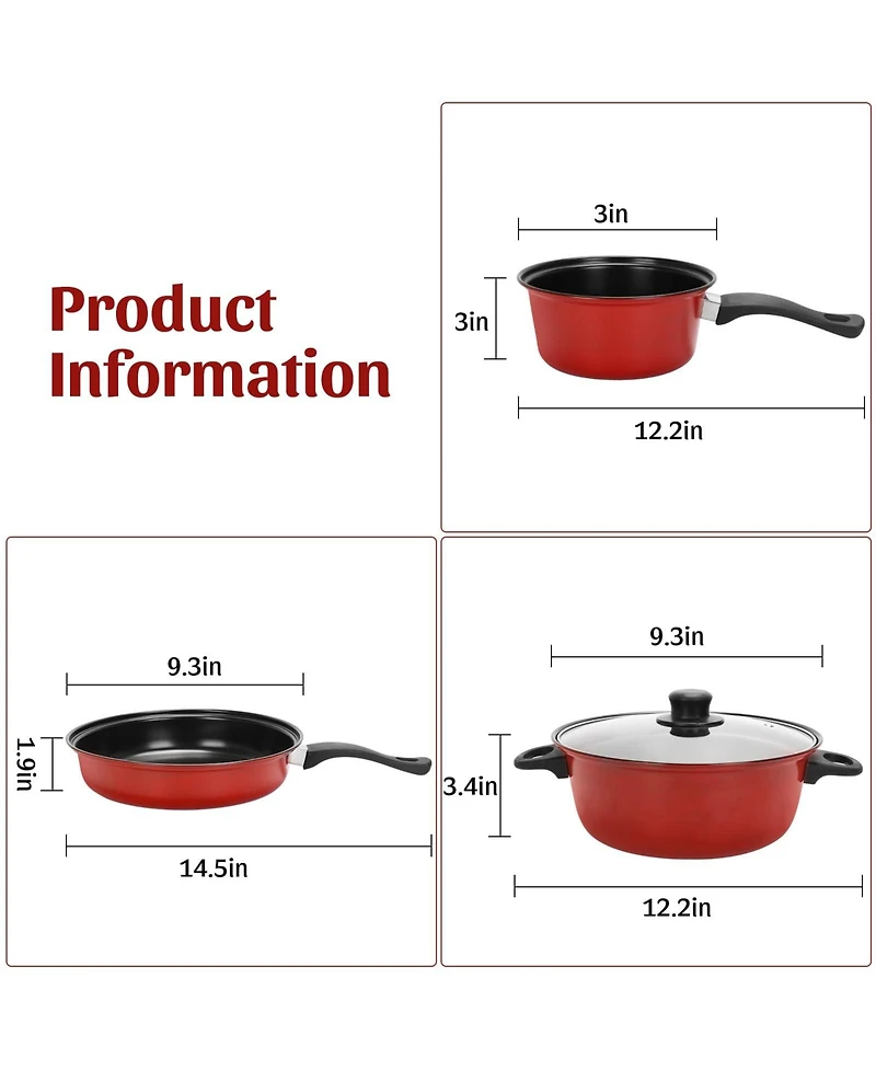 Piscifun Portable Lightweight Non Stick Cast Iron Cookware Set With Vented Lids Utensils For Outdoor Camping Travel