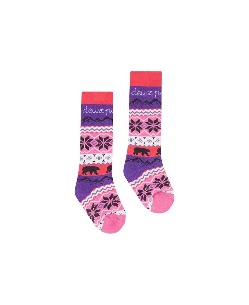 Deux par Deux Little and Big Girl ( 6-8 10-12 ) Ski Socks
