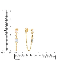 Macy's Gold-Plated Multi Stone Chain Drop Earrings