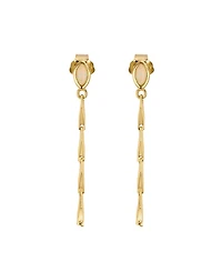 Macy's Gold-Plated Simulated Opal Chain Front and Back Post Drop Earrings