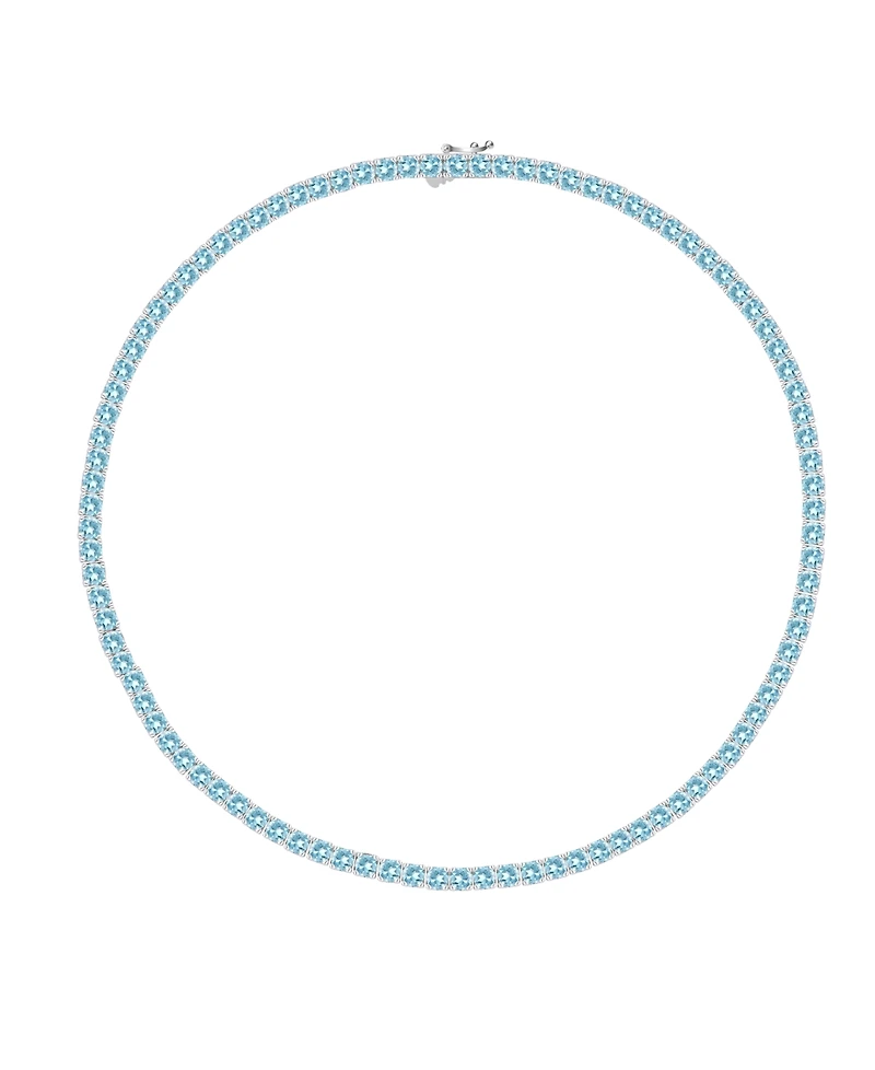 Macy's Blue Topaz (30 ct. t.w.) Necklace Sterling Silver