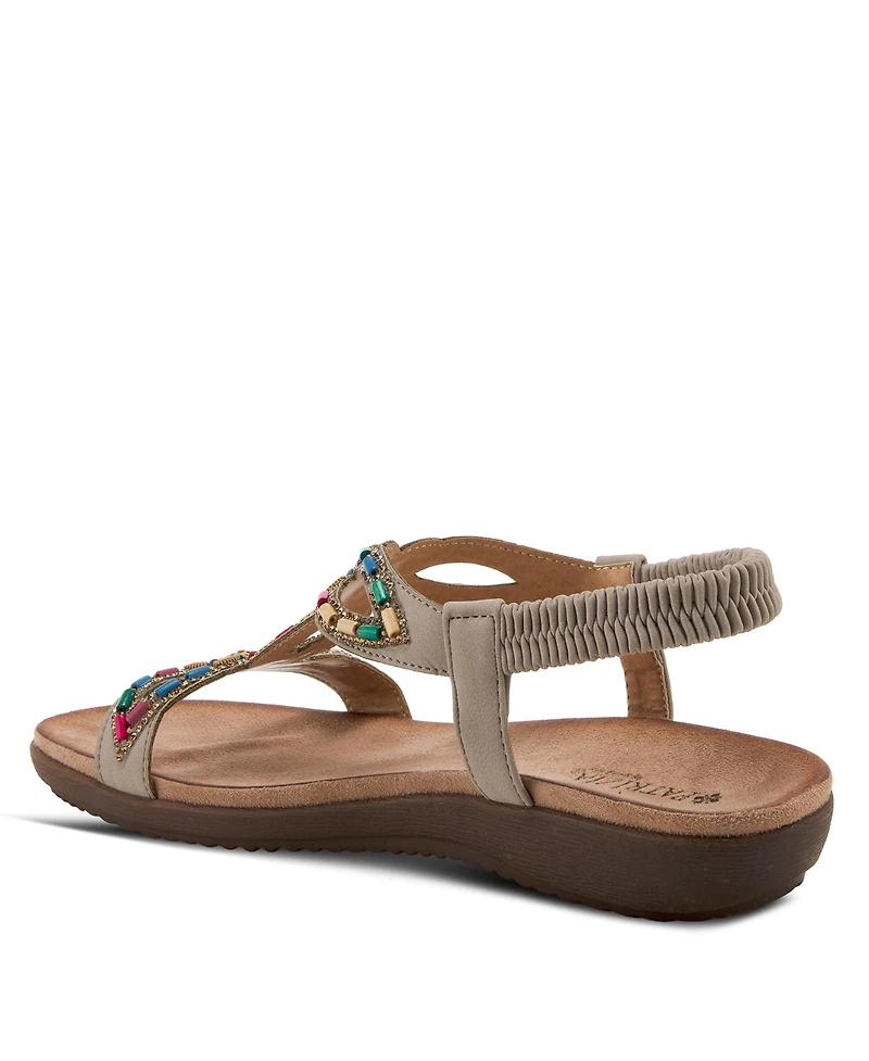 Patrizia Women's Volcanic T-Strap with Wooden Bead Accent