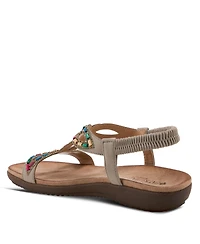 Patrizia Women's Volcanic T-Strap with Wooden Bead Accent