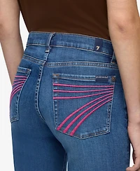 7 For All Mankind Women's Dojo Tailorless Mid-Rise Flare Jeans