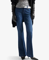 7 For All Mankind Women's Dojo Mid-Rise Flare Jeans