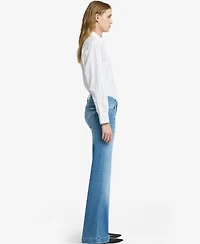 7 For All Mankind Women's Dojo Tailorless Mid-Rise Flare Jeans