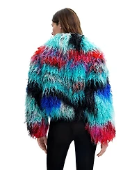 Desigual Women's Long Hair Coat Lacroix