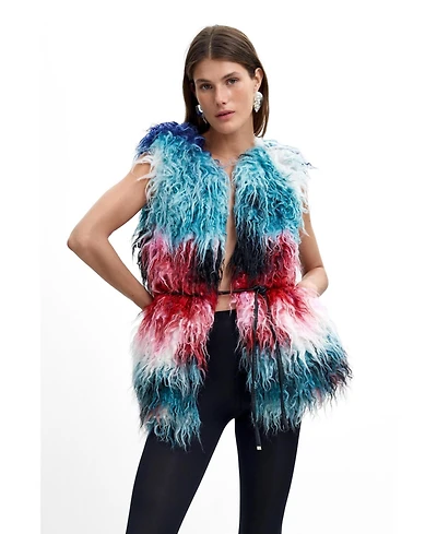 Desigual Women's Synthetic Fur Coat Lacroix
