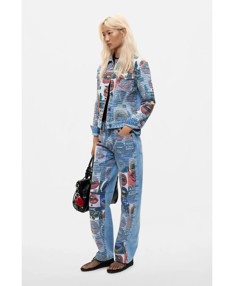 Desigual Women's Printed denim jacket