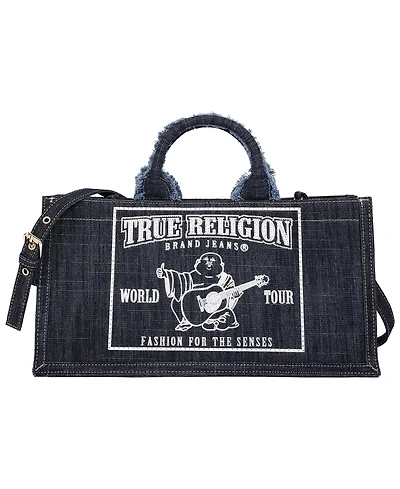 True Religion Multi-Strap Denim Shoulder Bag