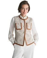 Bcbg Women's Collarless Three-Button Jacket