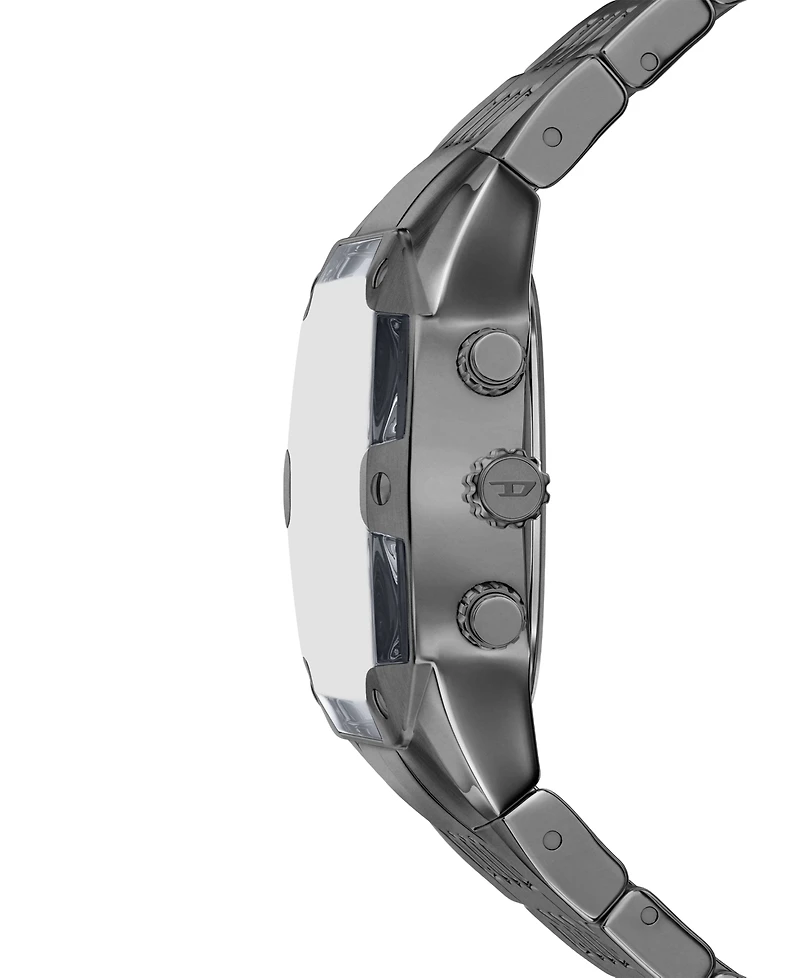 Diesel Men's Spiked Cushion Quartz Chronograph Gunmetal Stainless Steel Watch 45mm