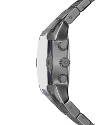 Diesel Men's Spiked Cushion Quartz Chronograph Gunmetal Stainless Steel Watch 45mm