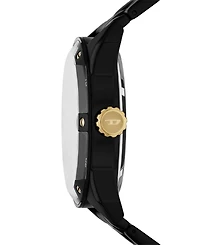 Diesel Men's Spiked Automatic Three-Hand Black Stainless Steel Watch 49mm