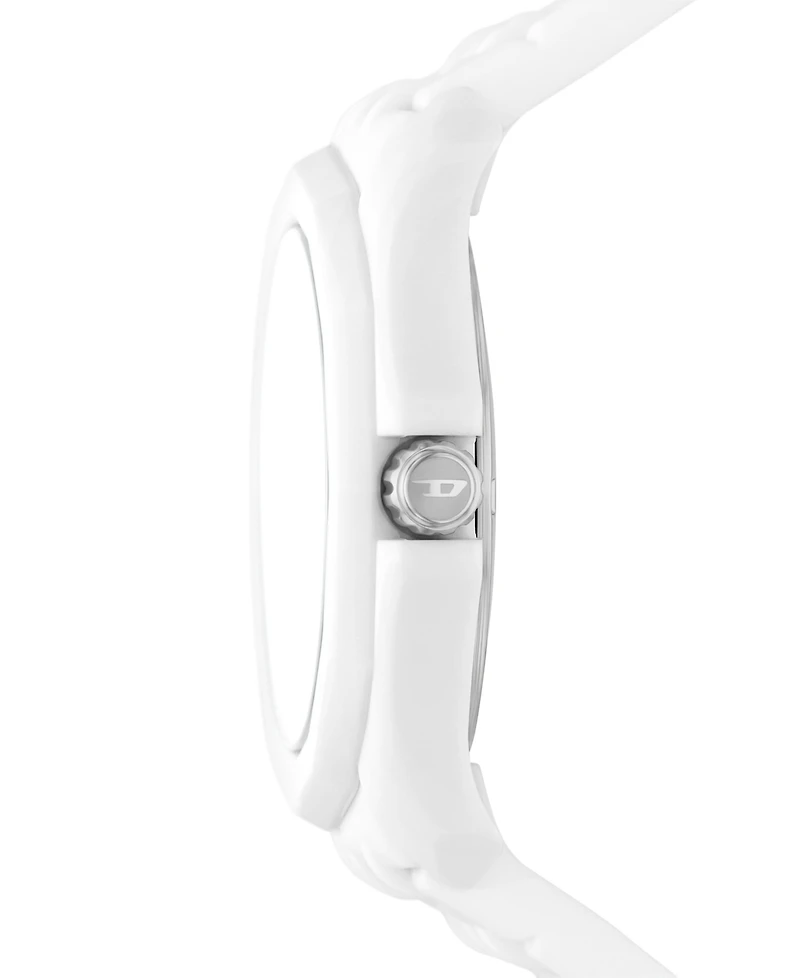 Diesel Men's Stinger Three-Hand Quartz White Silicone 45mm