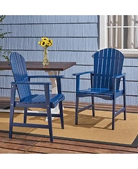Streamdale Furniture Outdoor Weather Resistant Acacia Wood Adirondack Dining Chairs