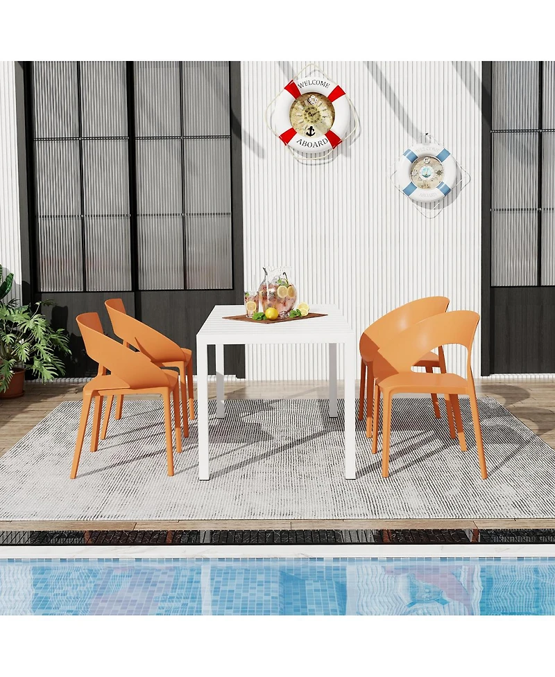 Streamdale Furniture Summer Tropical Chair and 55 inch Modern Table Set