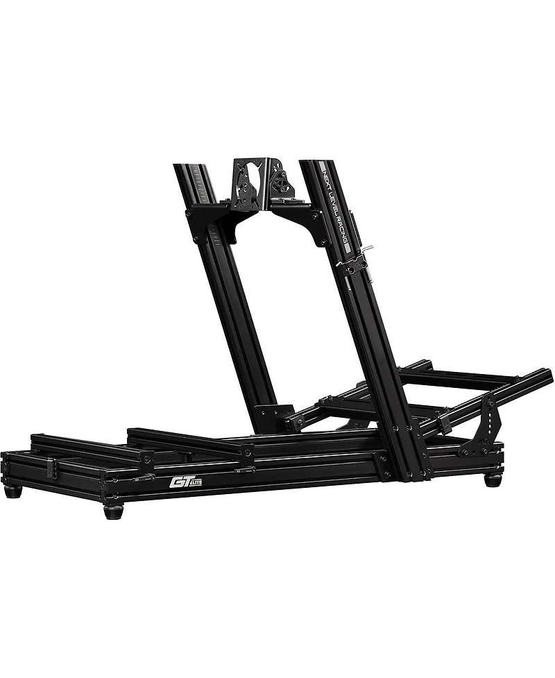 Next Level Racing 58.3"L x 32.5"W x 34.1"H Aluminum and Carbon Steel GtElite Lite Dedicated GT Adjustable Racing Cockpit