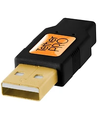 Tether Tools Pro Gold-Plated 15-Foot Usb 2.0 A Male to Mini-b 5 Pin Cable
