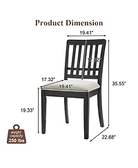 Streamdale Furniture Fabric Seat Modern Scandinavian Dining Chairs