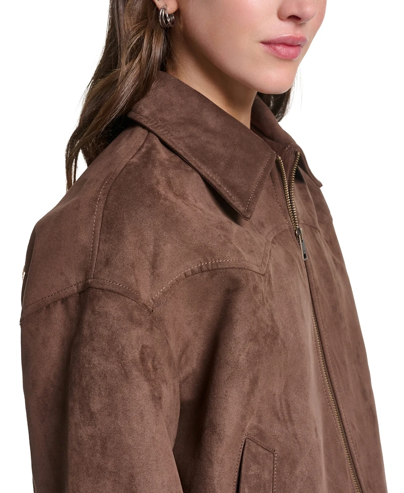Levi's Women's Western Yoke Bubble Hem Collared Jacket