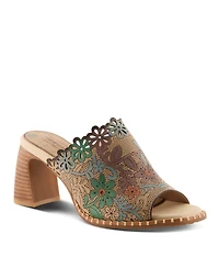 L'Artiste Women's Foxxila Slide with Laser-Cut Detail