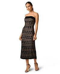 Adrianna Women's Geometric Velvet Dress