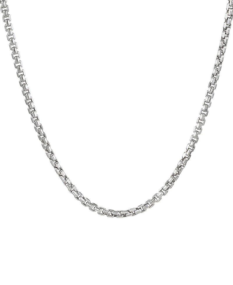 Macy's Diamond-Cut Box Chain 20" Necklace in 14k White Gold