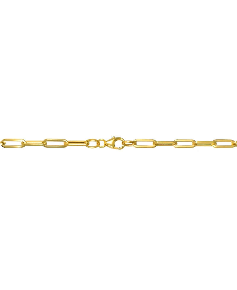 Italian Gold Paperclip Chain 7.5" Bracelet in 10k Yellow Gold