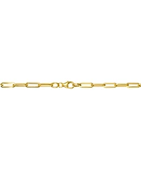 Italian Gold Paperclip Chain 7.5" Bracelet in 10k Yellow Gold
